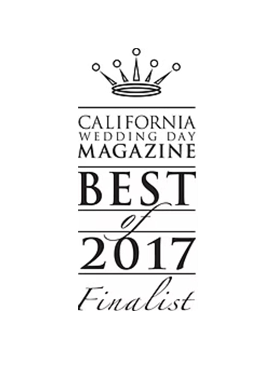 California Wedding Day Magazine Best of 2017 Finalist logo on a white background