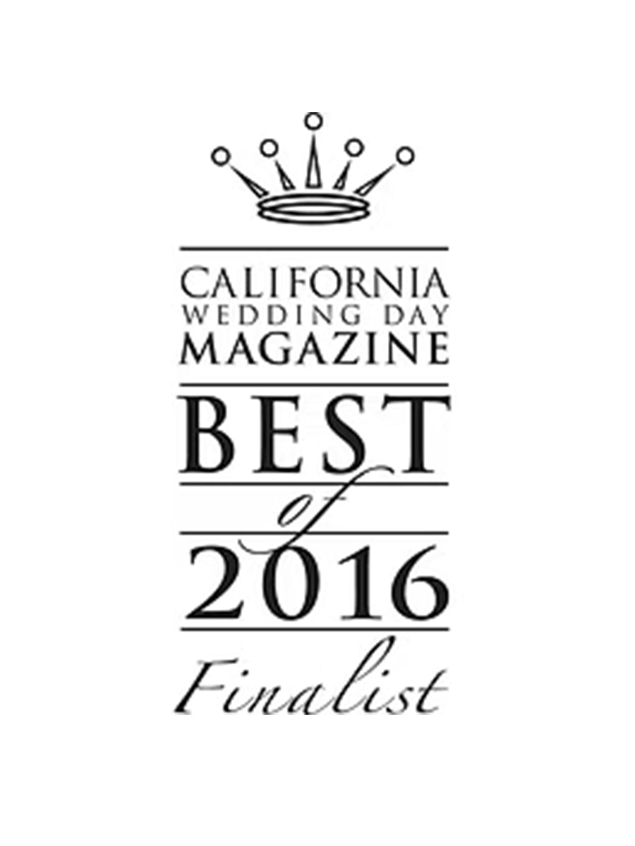 California Wedding Day Magazine Best of 2016 Finalist logo on a white background