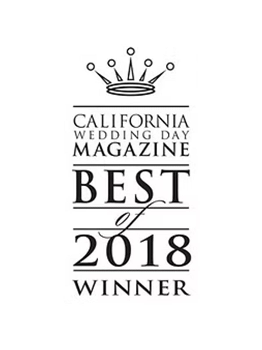 California Wedding Day Magazine Best of 2018 Winner logo on a white background